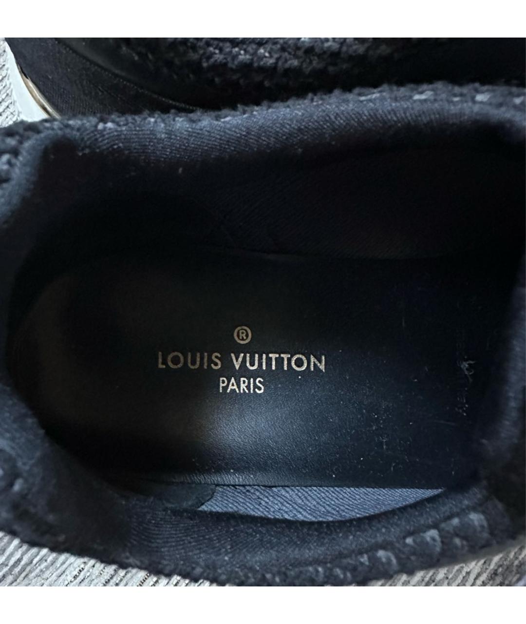 LOUIS VUITTON Черные кожаные кроссовки, фото 4