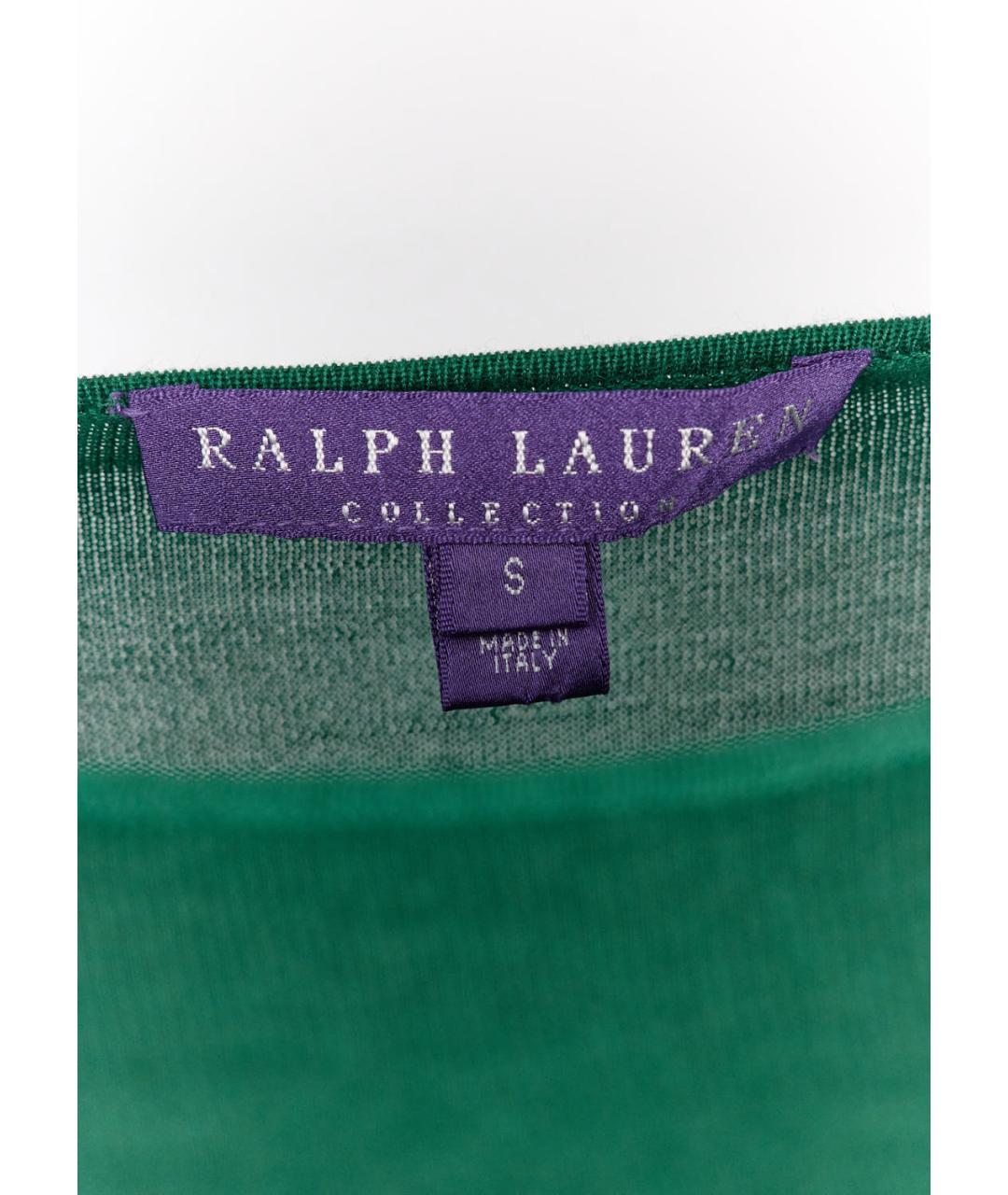 RALPH LAUREN COLLECTION Зеленая шелковая футболка, фото 3