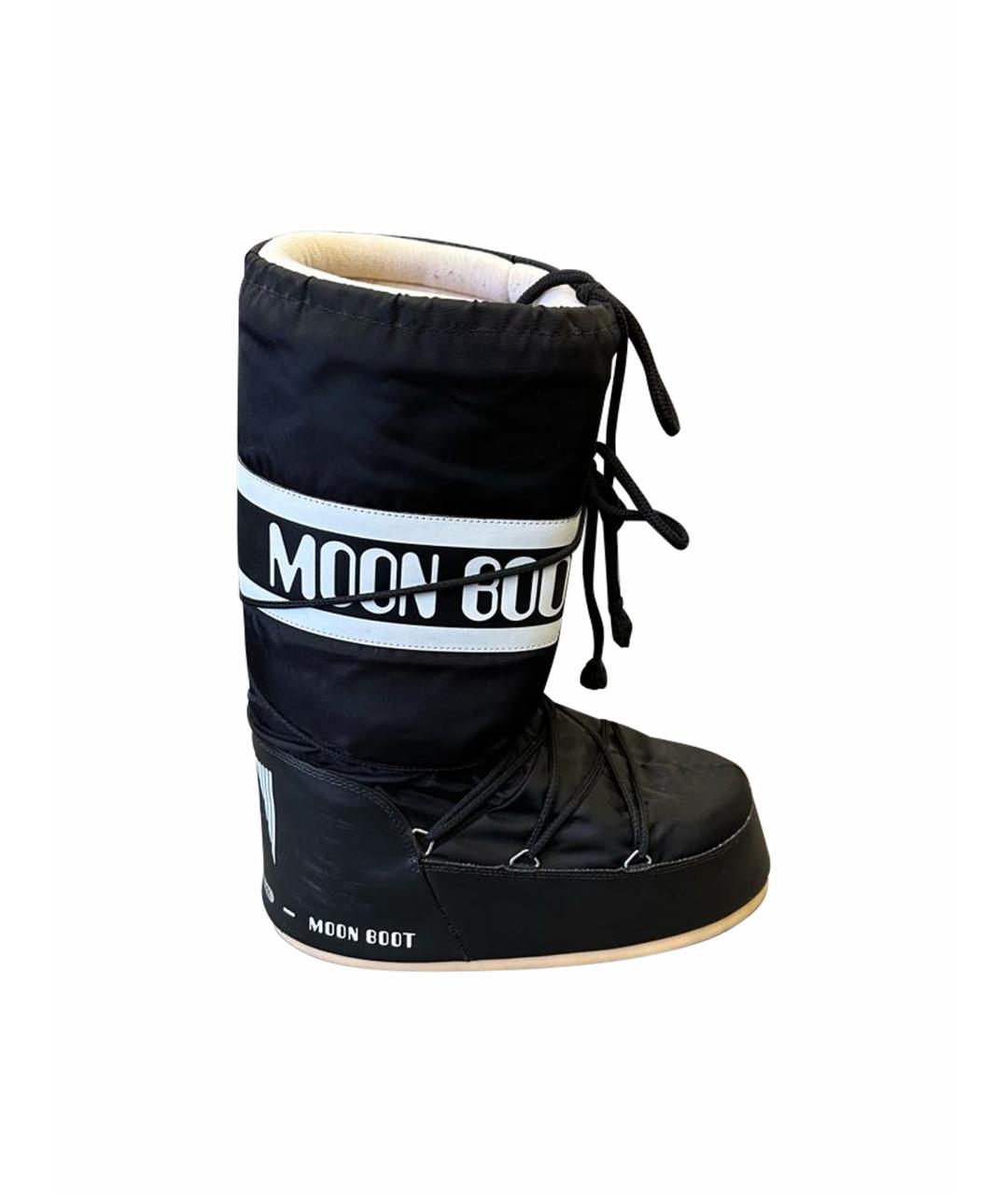 MOON BOOT Черные высокие ботинки, фото 1