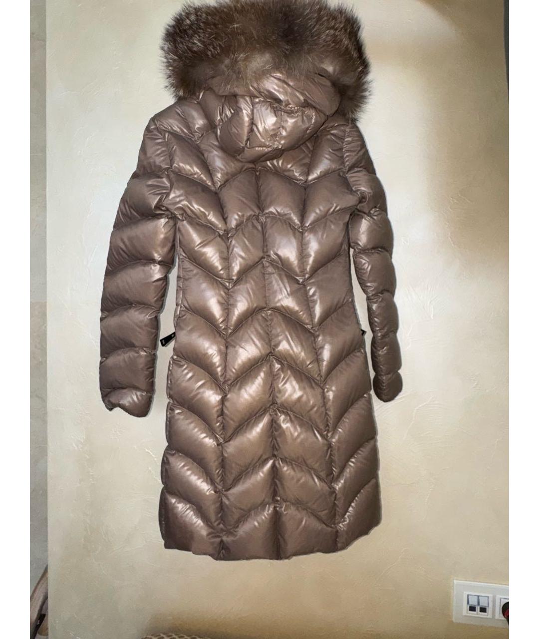 MONCLER Бежевая полиамидовая куртка, фото 2