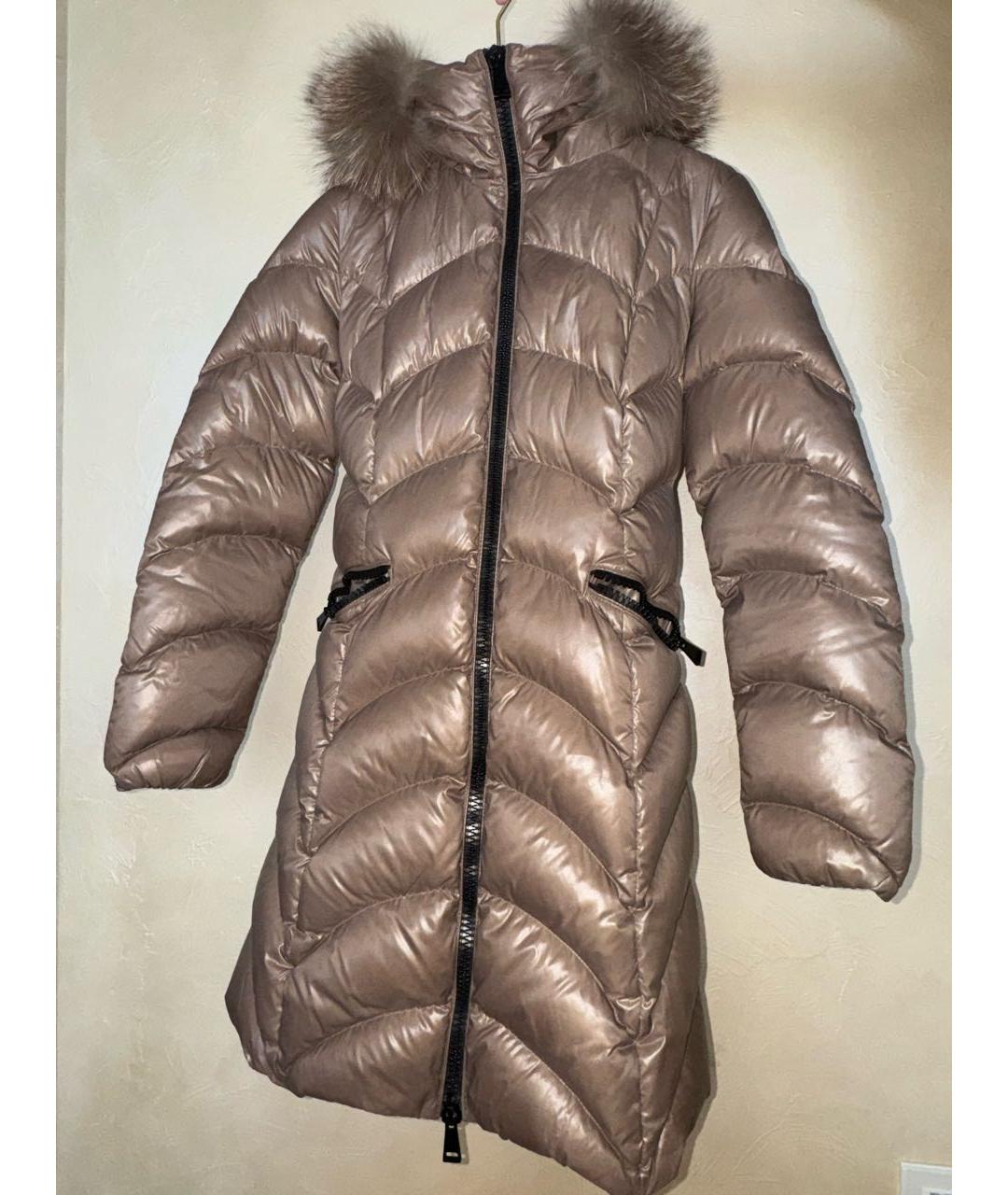 MONCLER Бежевая полиамидовая куртка, фото 9