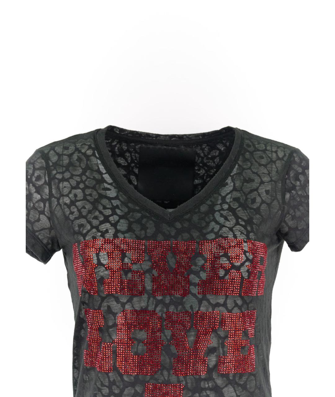 PHILIPP PLEIN Черная хлопковая футболка, фото 4