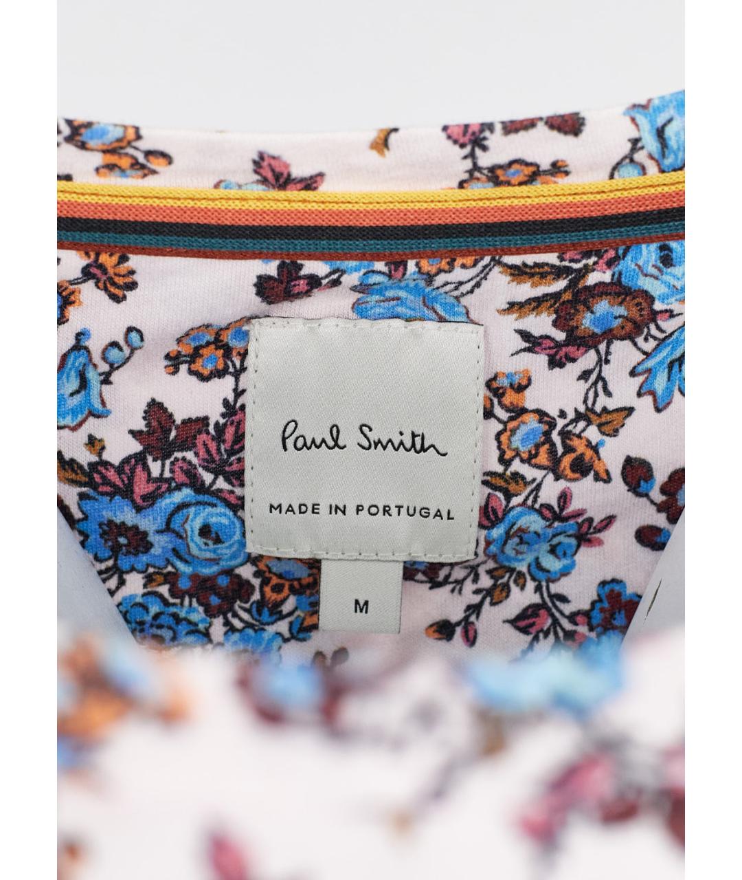 PAUL SMITH Розовая хлопковая футболка, фото 3