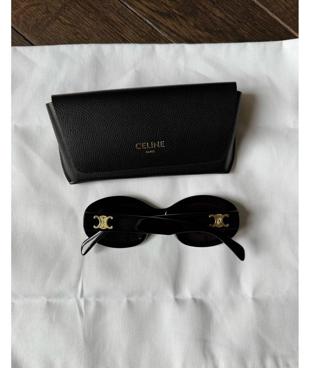 CELINE Черные пластиковые солнцезащитные очки, фото 3