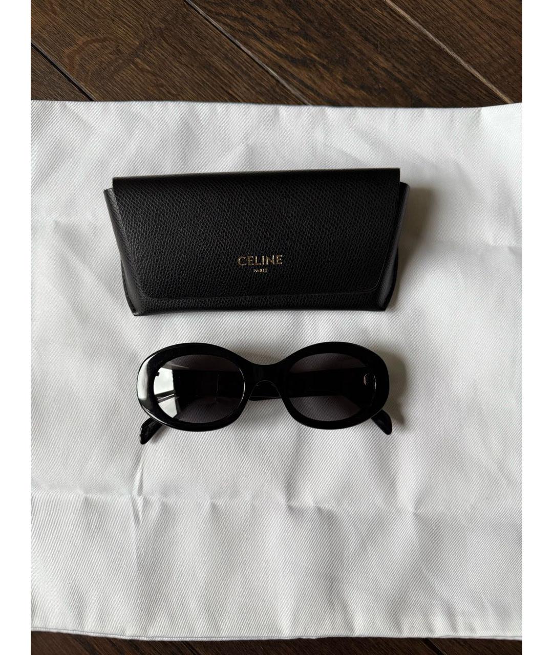 CELINE Черные пластиковые солнцезащитные очки, фото 2