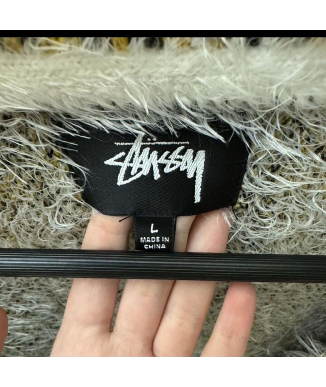 STUSSY Горчичный кардиган, фото 3