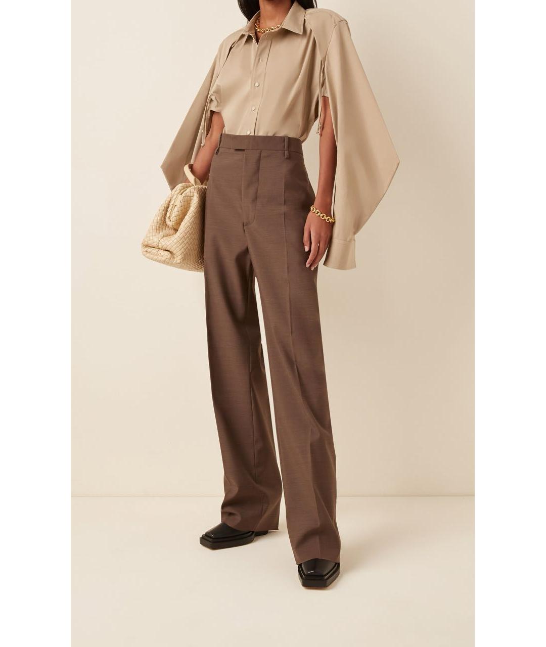 BOTTEGA VENETA Бежевая хлопковая рубашка, фото 3