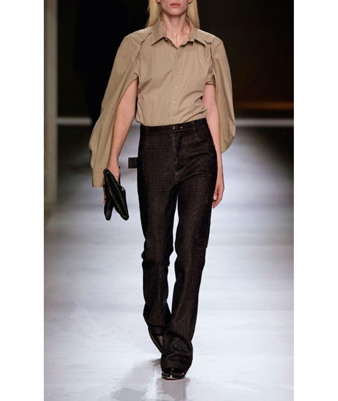BOTTEGA VENETA Бежевая хлопковая рубашка, фото 5