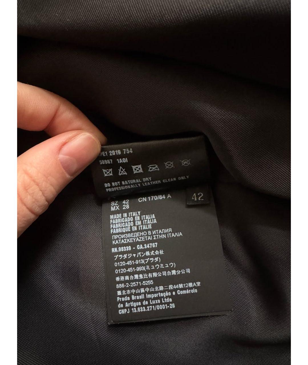 PRADA Черная кожаная куртка, фото 6