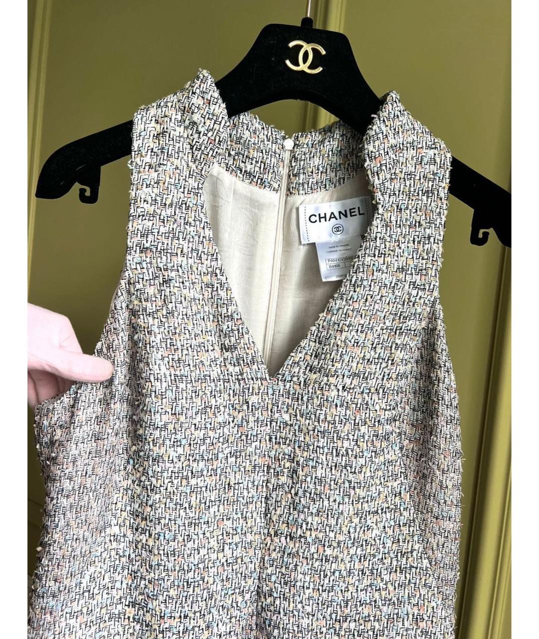 CHANEL Мульти твидовое повседневное платье, фото 3
