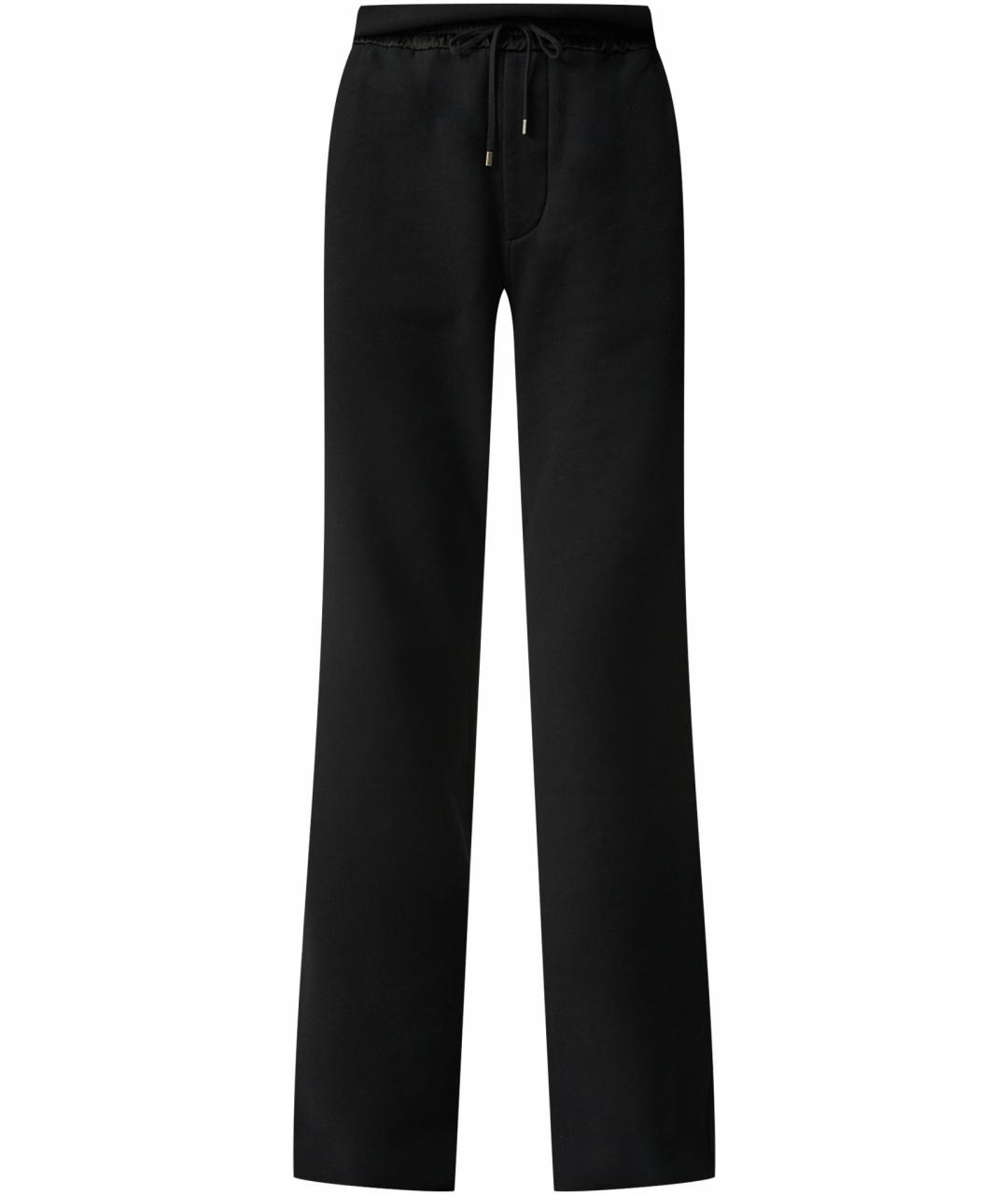 SAINT LAURENT Черные хлопковые прямые брюки, фото 1