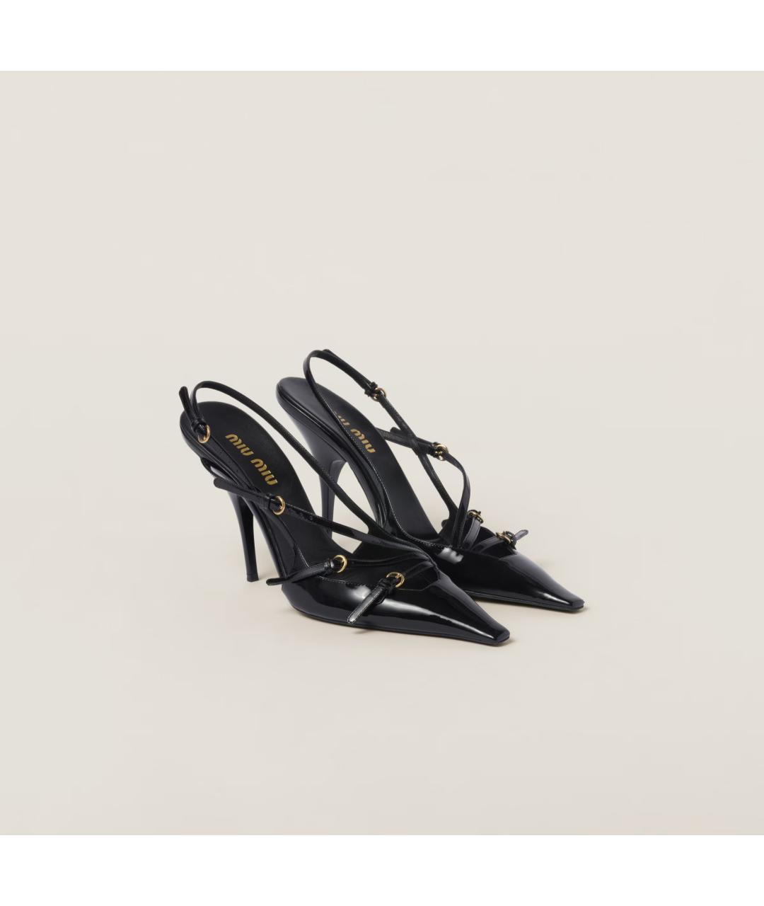 MIU MIU Черные туфли из лакированной кожи, фото 4