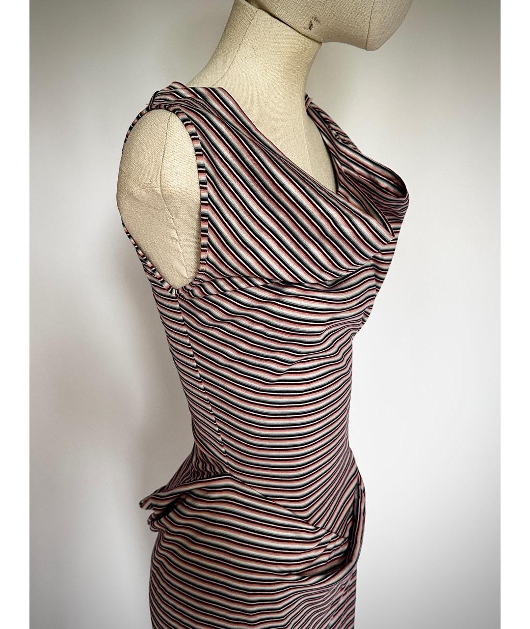VIVIENNE WESTWOOD Мульти хлопковое коктейльное платье, фото 3