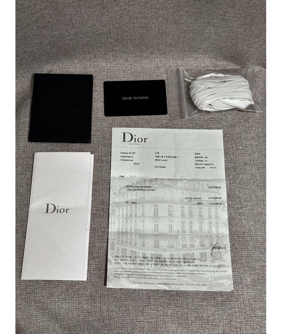 DIOR HOMME Белые высокие кроссовки / кеды, фото 8