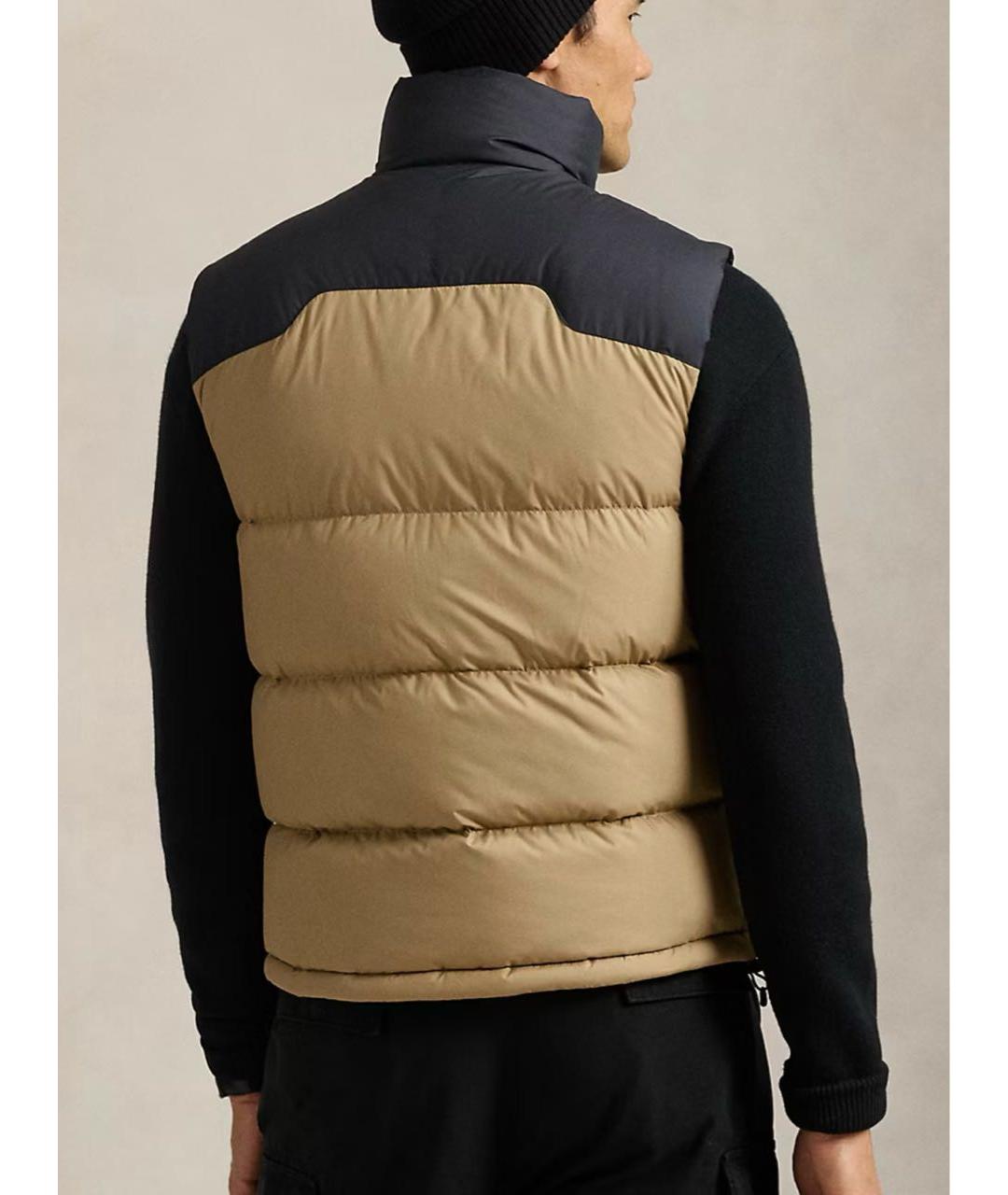POLO RALPH LAUREN Горчичный полиэстеровый жилет, фото 2