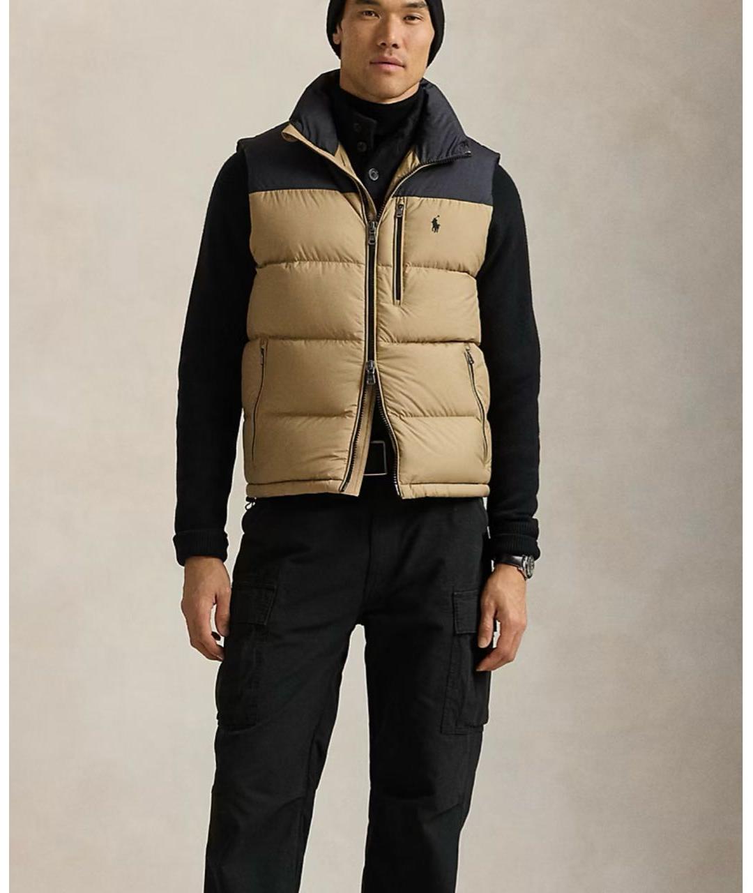 POLO RALPH LAUREN Горчичный полиэстеровый жилет, фото 5