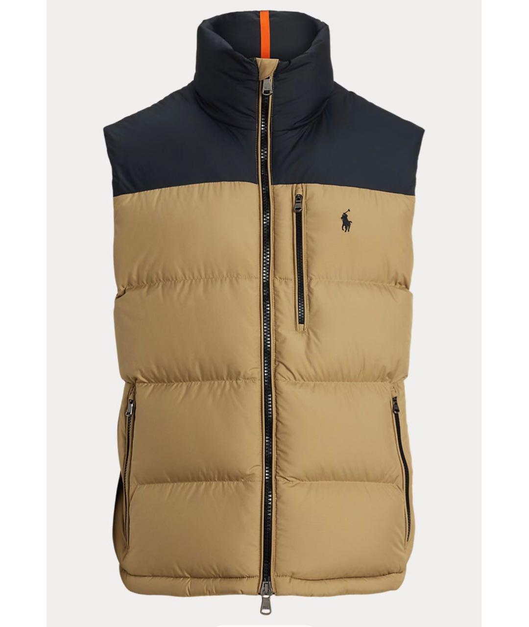 POLO RALPH LAUREN Горчичный полиэстеровый жилет, фото 6