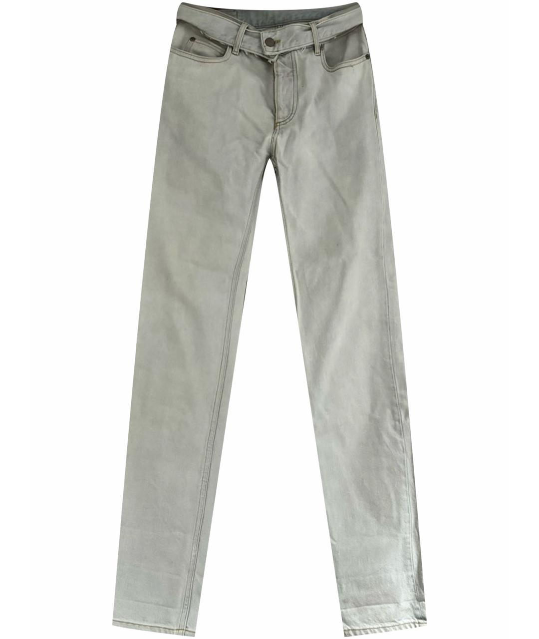 MAISON MARGIELA Голубые хлопковые прямые джинсы, фото 1