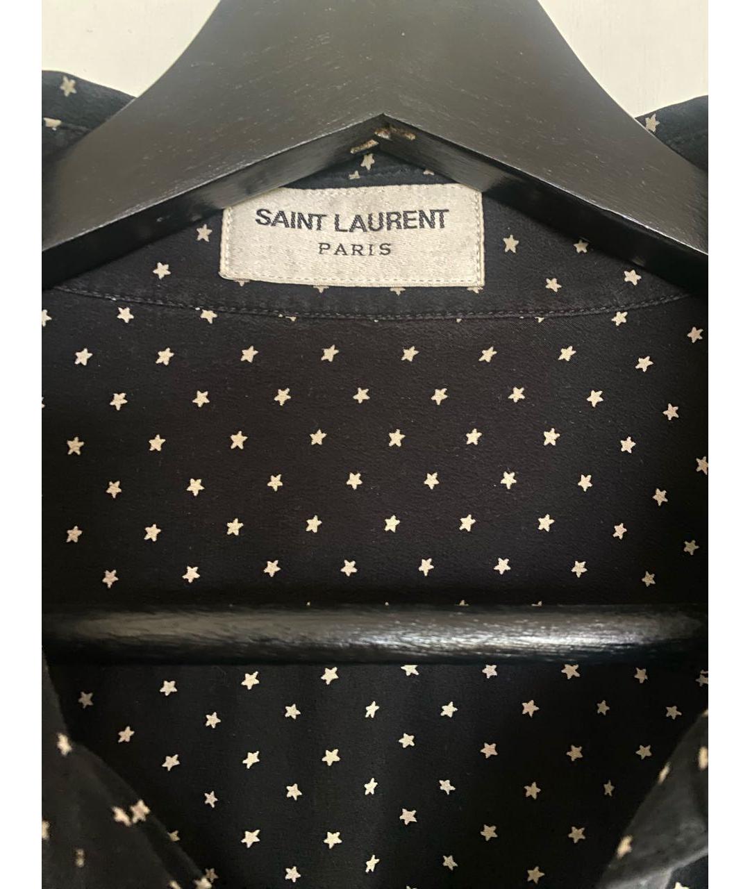 SAINT LAURENT Черная шелковая рубашка, фото 2