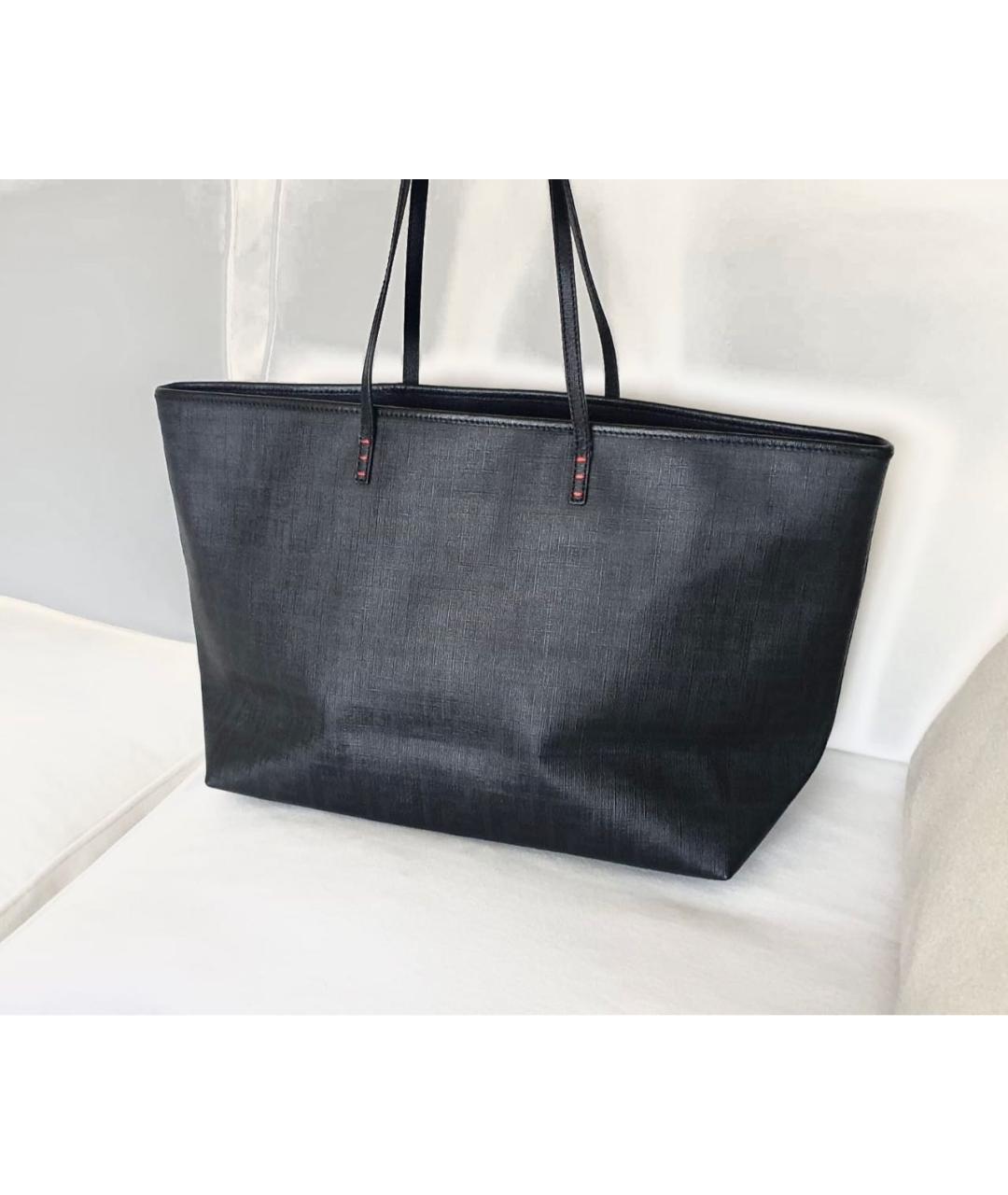 FENDI Темно-синяя сумка через плечо из искусственной кожи, фото 3