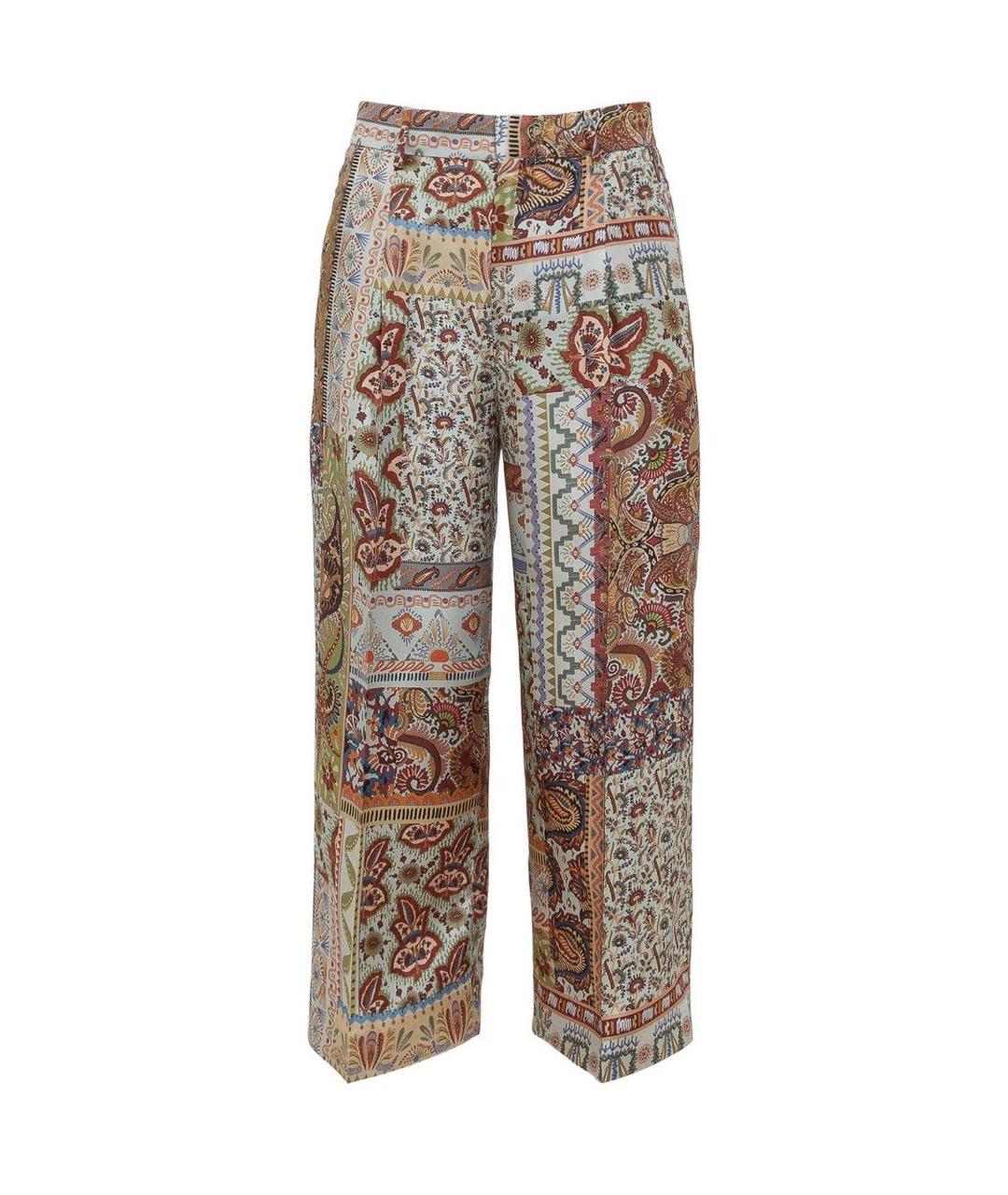 ETRO Мульти хлопковые прямые брюки, фото 1