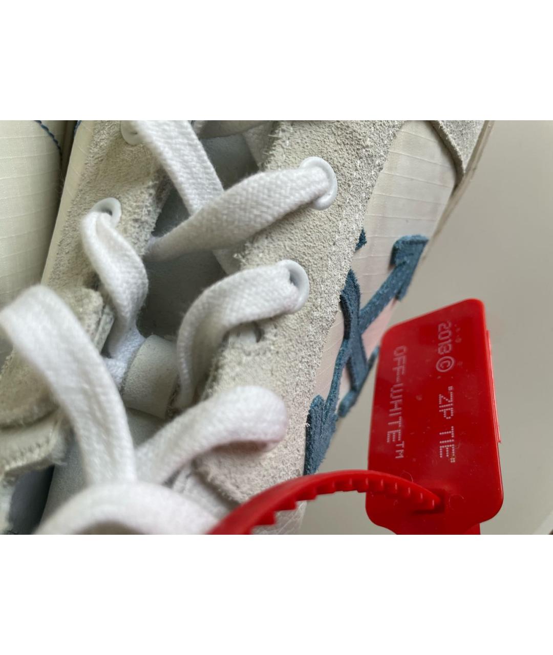 OFF-WHITE Белые кожаные высокие кроссовки / кеды, фото 7