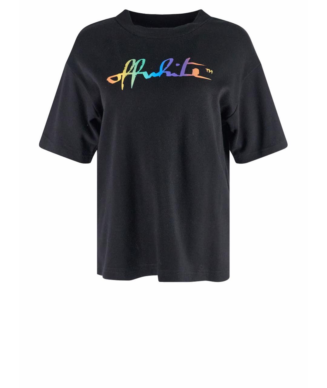 OFF-WHITE Черная хлопковая футболка, фото 1