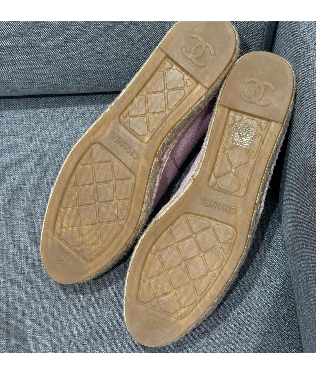 CHANEL Розовые текстильные эспадрильи, фото 5