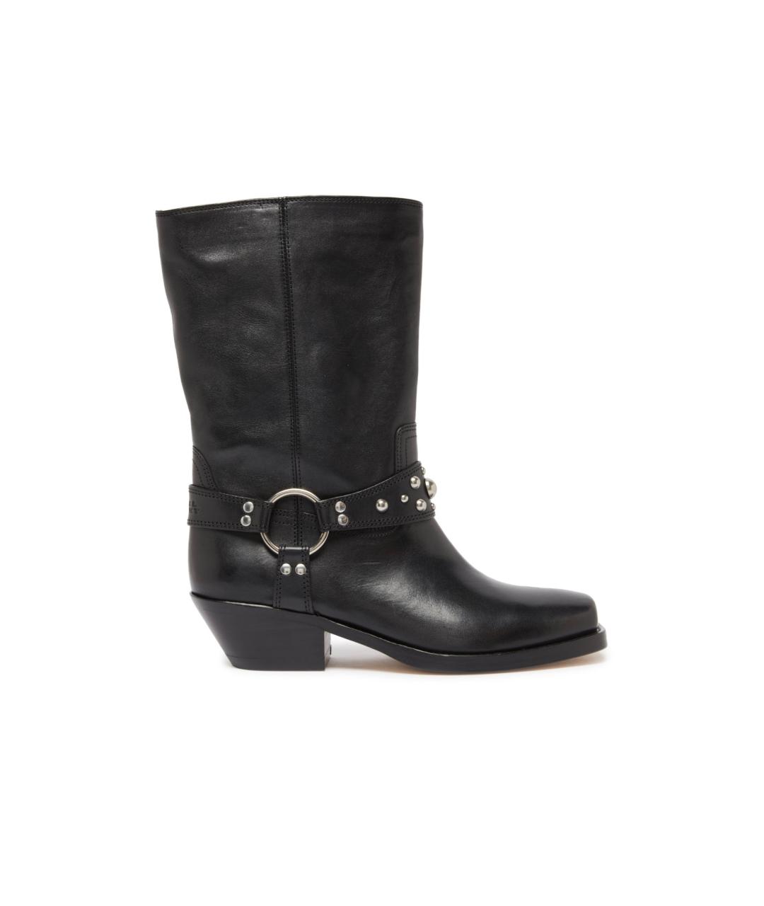 ISABEL MARANT Черные кожаные полусапоги, фото 6