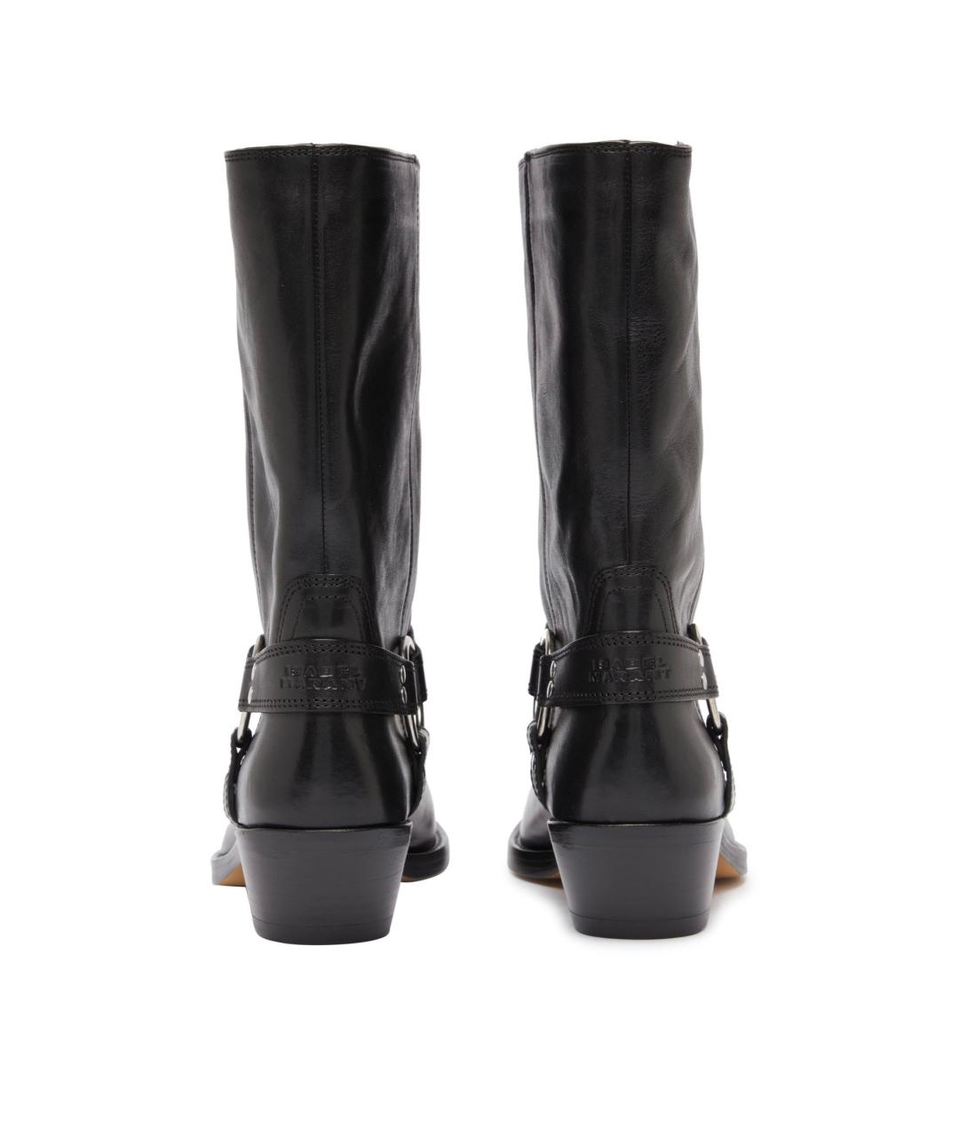 ISABEL MARANT Черные кожаные полусапоги, фото 4