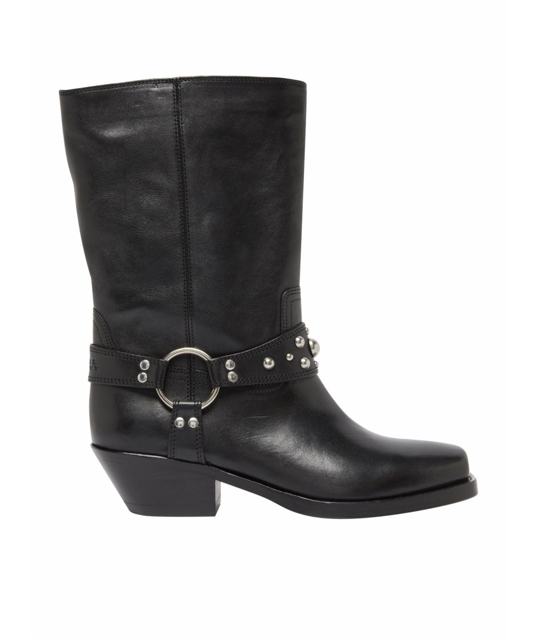 ISABEL MARANT Черные кожаные полусапоги, фото 1