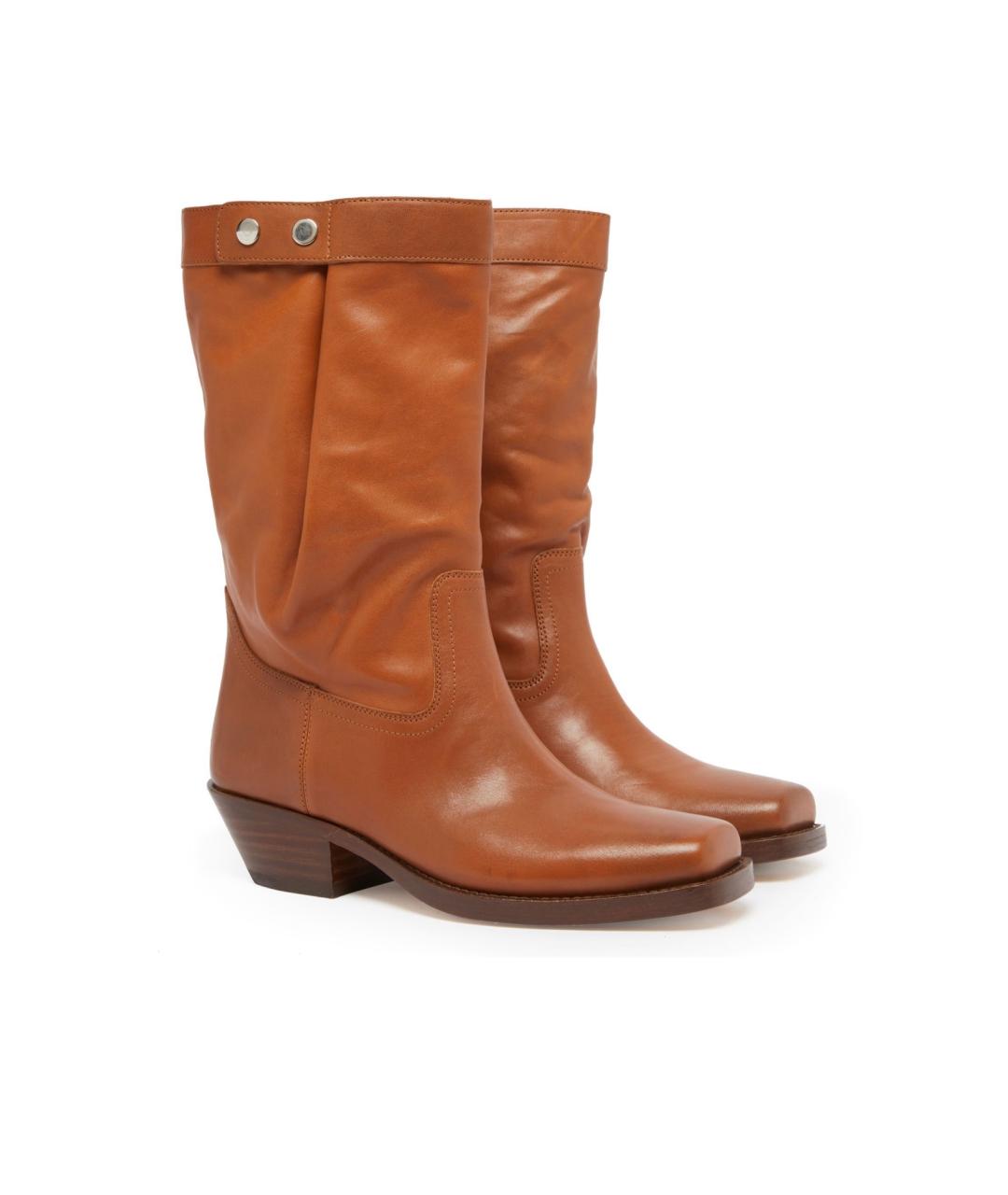 ISABEL MARANT Коричневые кожаные полусапоги, фото 2