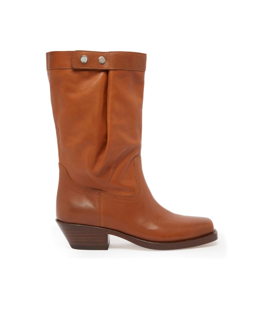ISABEL MARANT Коричневые кожаные полусапоги, фото 5