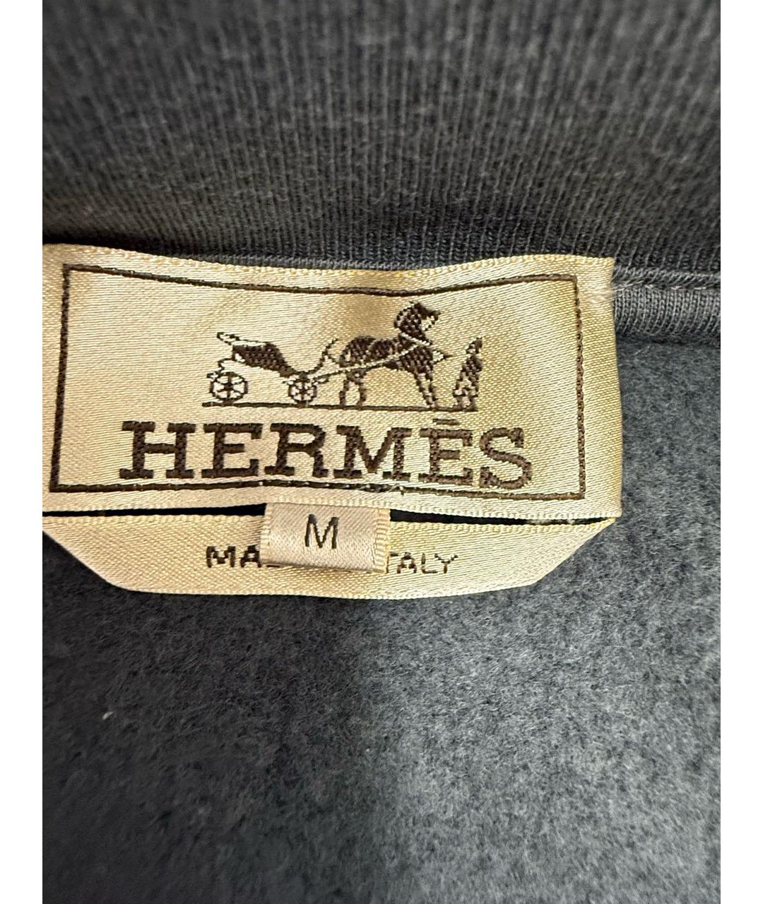 HERMES Серая хлопковая куртка, фото 6