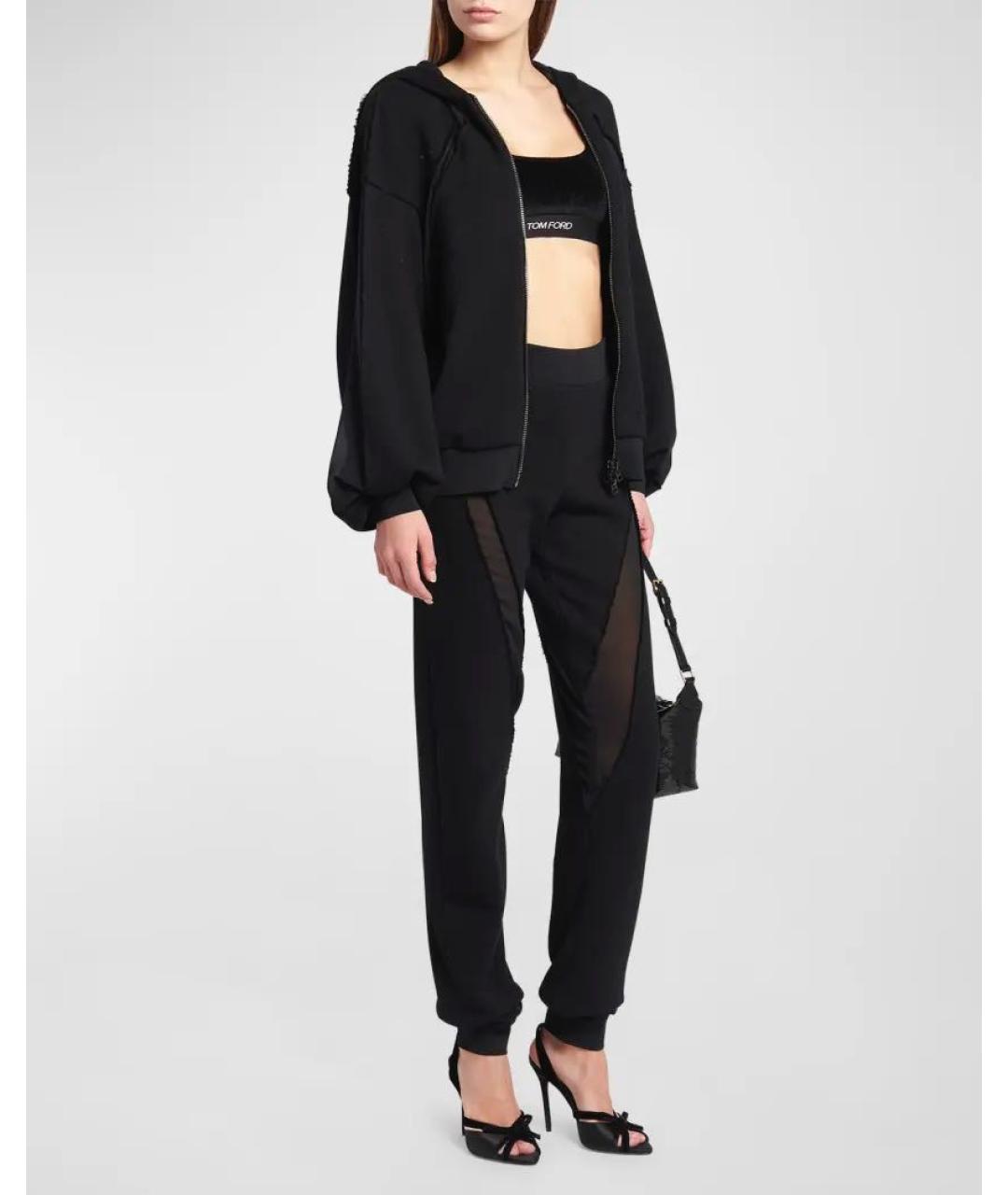 TOM FORD Черные хлопковые брюки узкие, фото 2