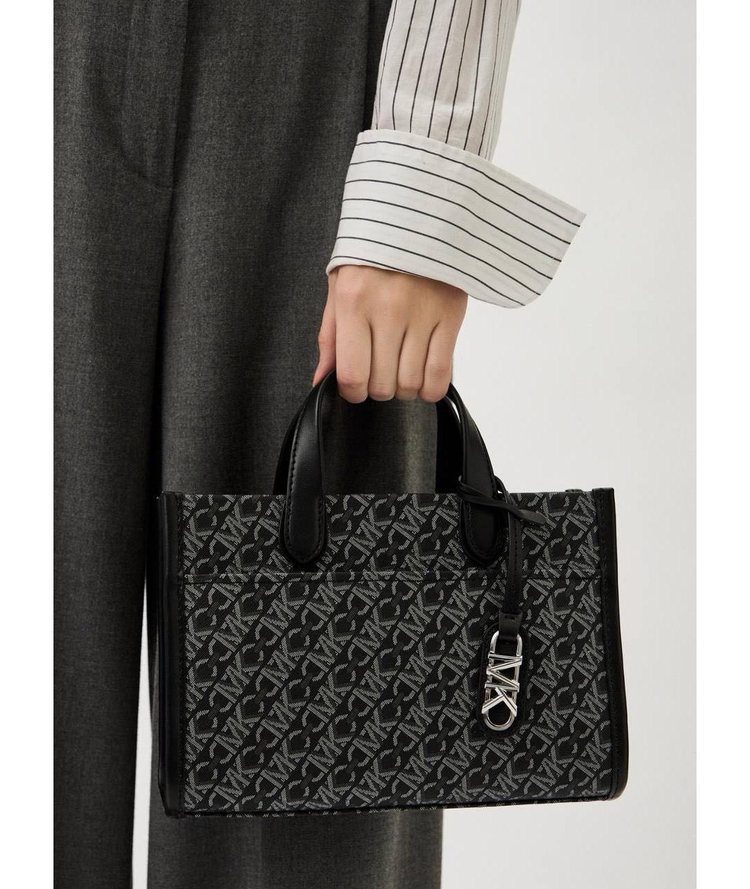 MICHAEL KORS Черная кожаная сумка с короткими ручками, фото 5