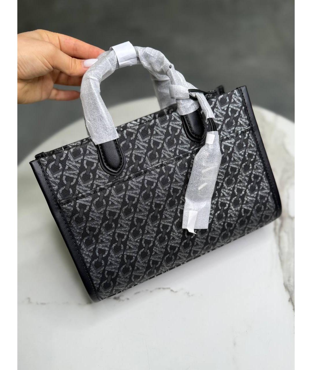 MICHAEL KORS Черная кожаная сумка с короткими ручками, фото 2