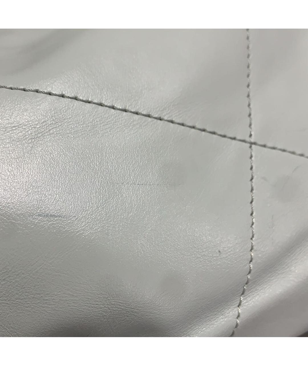 CHANEL Голубая кожаная сумка тоут, фото 5