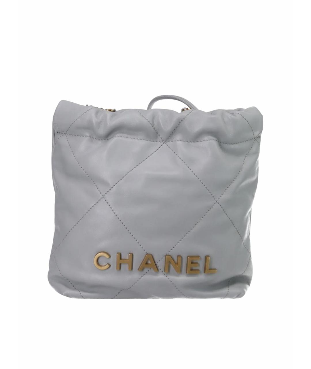 CHANEL Голубая кожаная сумка тоут, фото 1