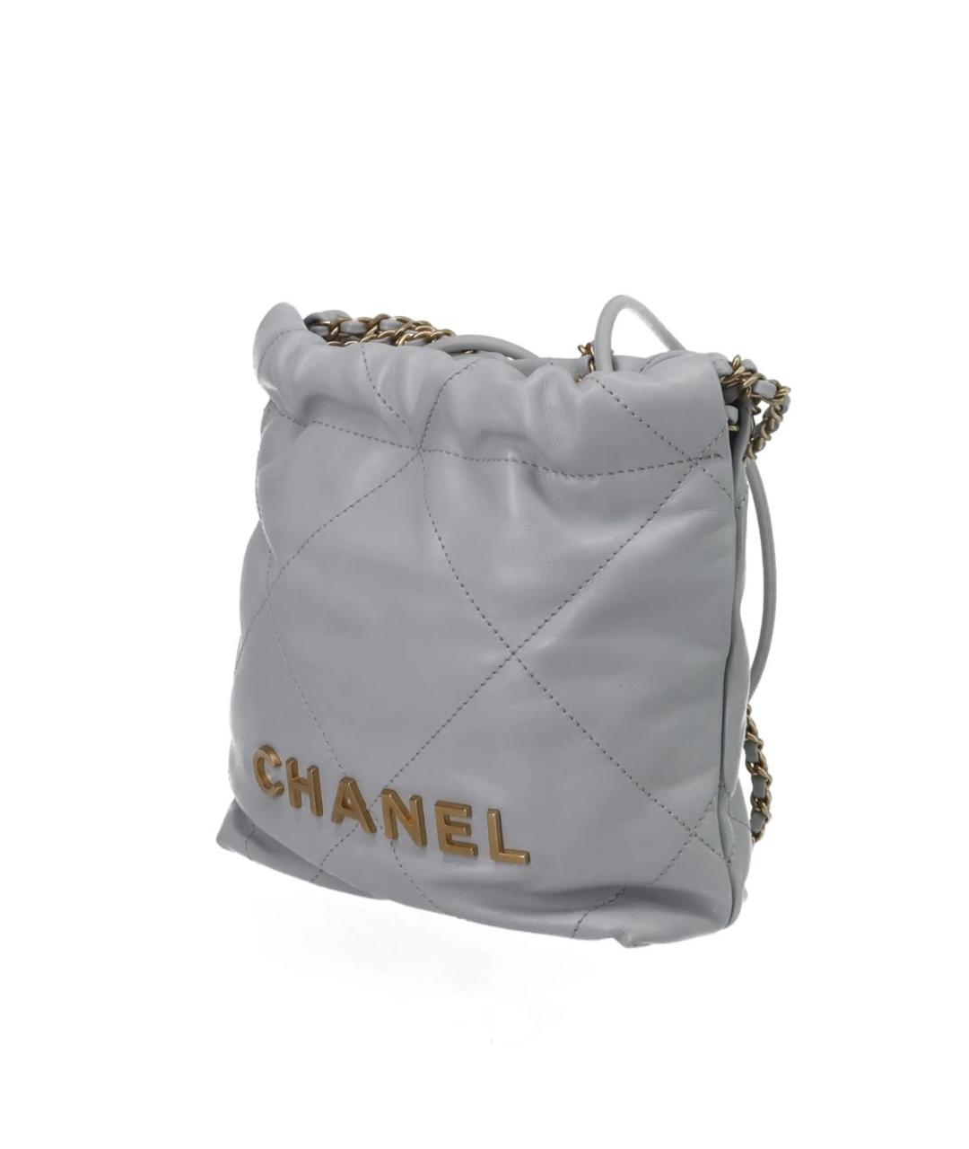 CHANEL Голубая кожаная сумка тоут, фото 2