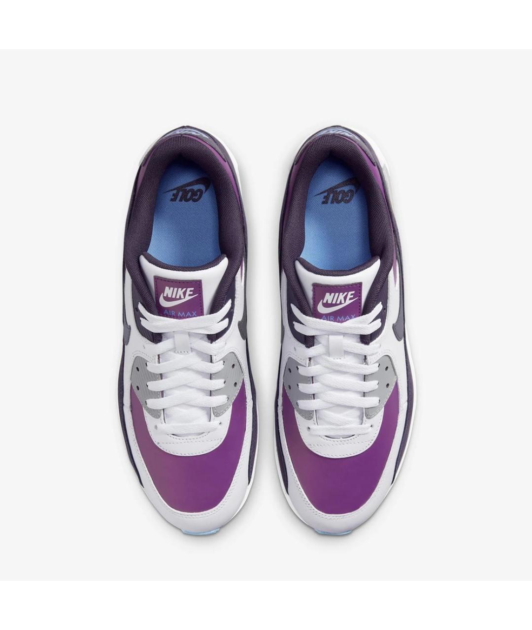 NIKE Фиолетовые кожаные низкие кроссовки / кеды, фото 3