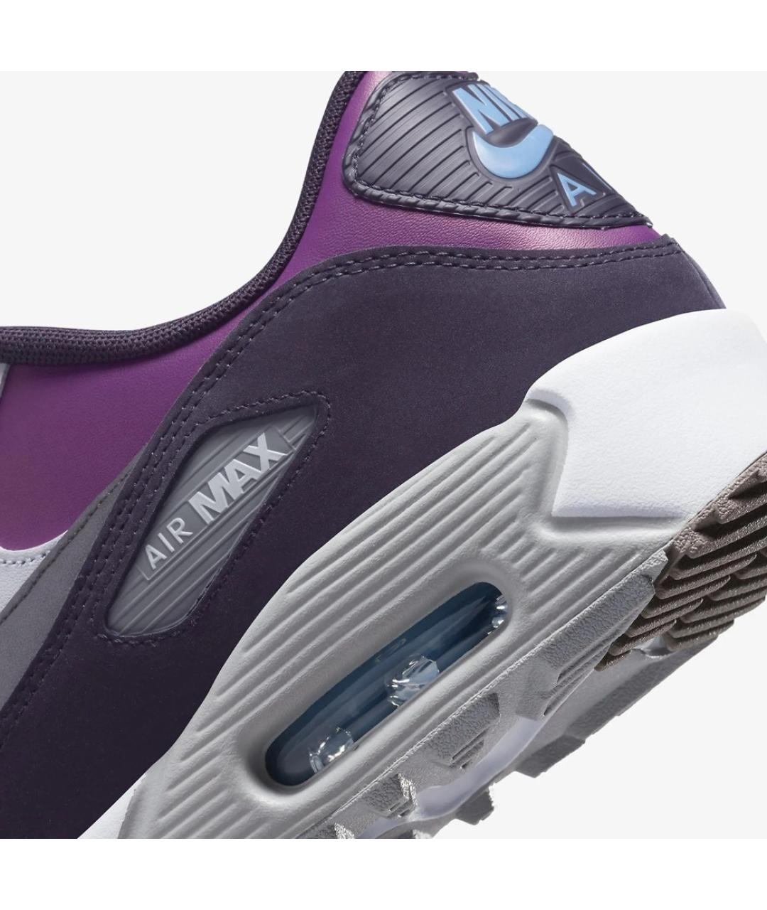 NIKE Фиолетовые кожаные низкие кроссовки / кеды, фото 9