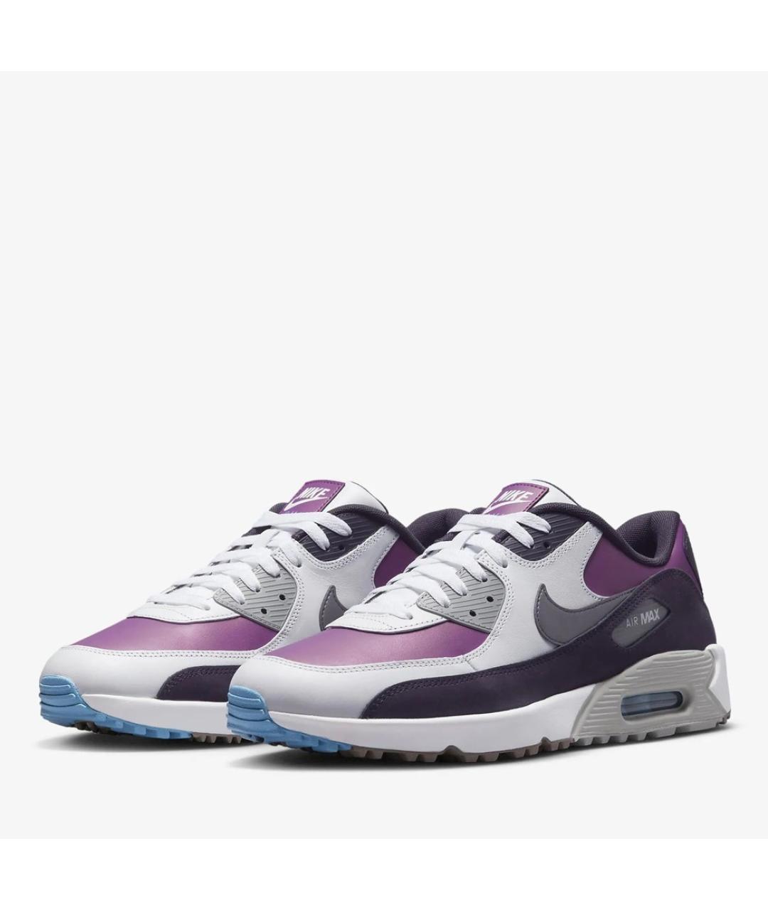 NIKE Фиолетовые кожаные низкие кроссовки / кеды, фото 2