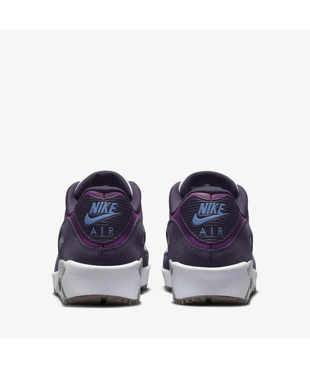 NIKE Фиолетовые кожаные низкие кроссовки / кеды, фото 4
