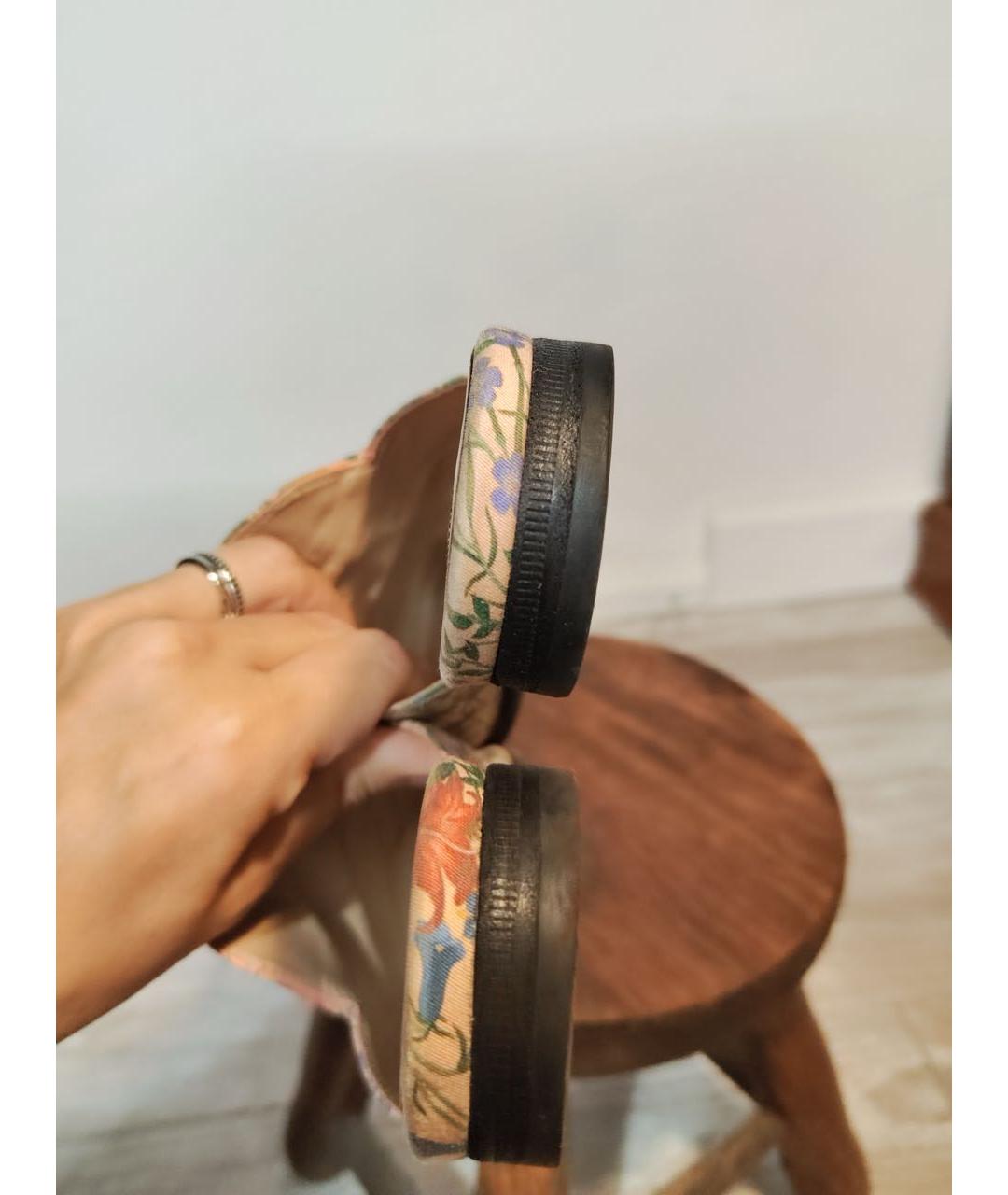GUCCI Мульти текстильные мюли, фото 5