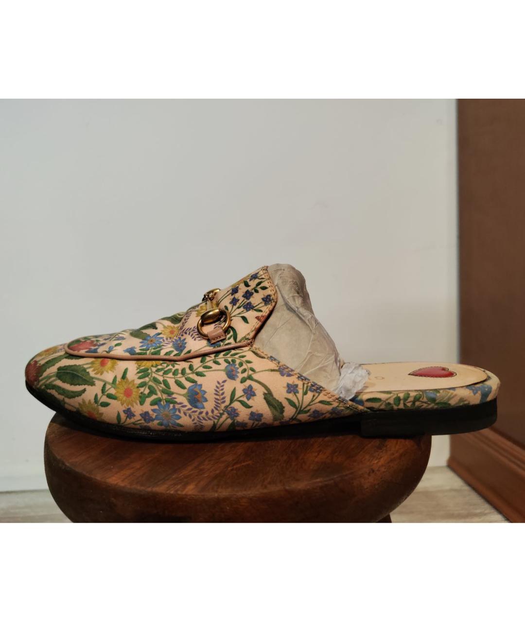GUCCI Мульти текстильные мюли, фото 9