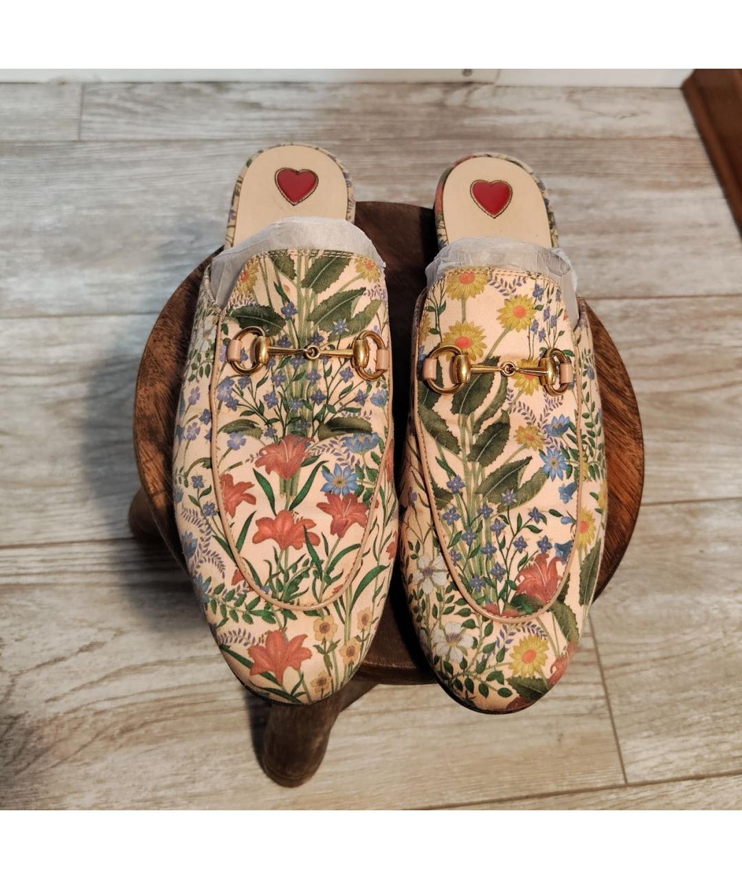 GUCCI Мульти текстильные мюли, фото 2