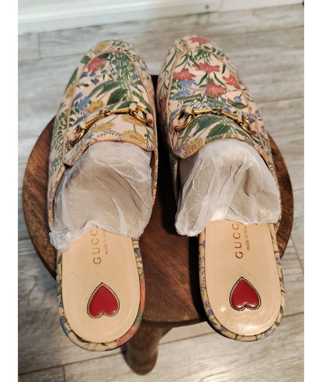 GUCCI Мульти текстильные мюли, фото 3