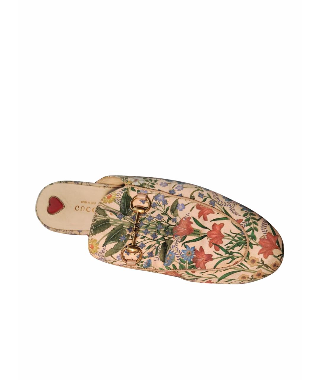 GUCCI Мульти текстильные мюли, фото 1