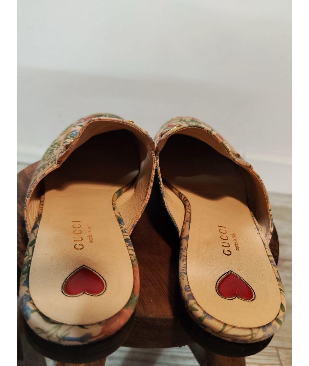 GUCCI Мульти текстильные мюли, фото 4